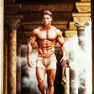 Leaving the Baths--Digital Print by DC Williams--Instant Download--8 x 10