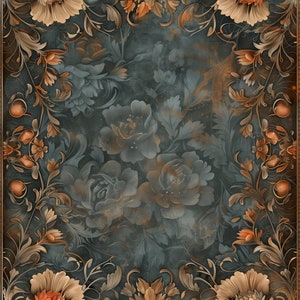 Exotic Flower Lined and Unlined Writing Papers--Instant Download--8 1/2 x 11