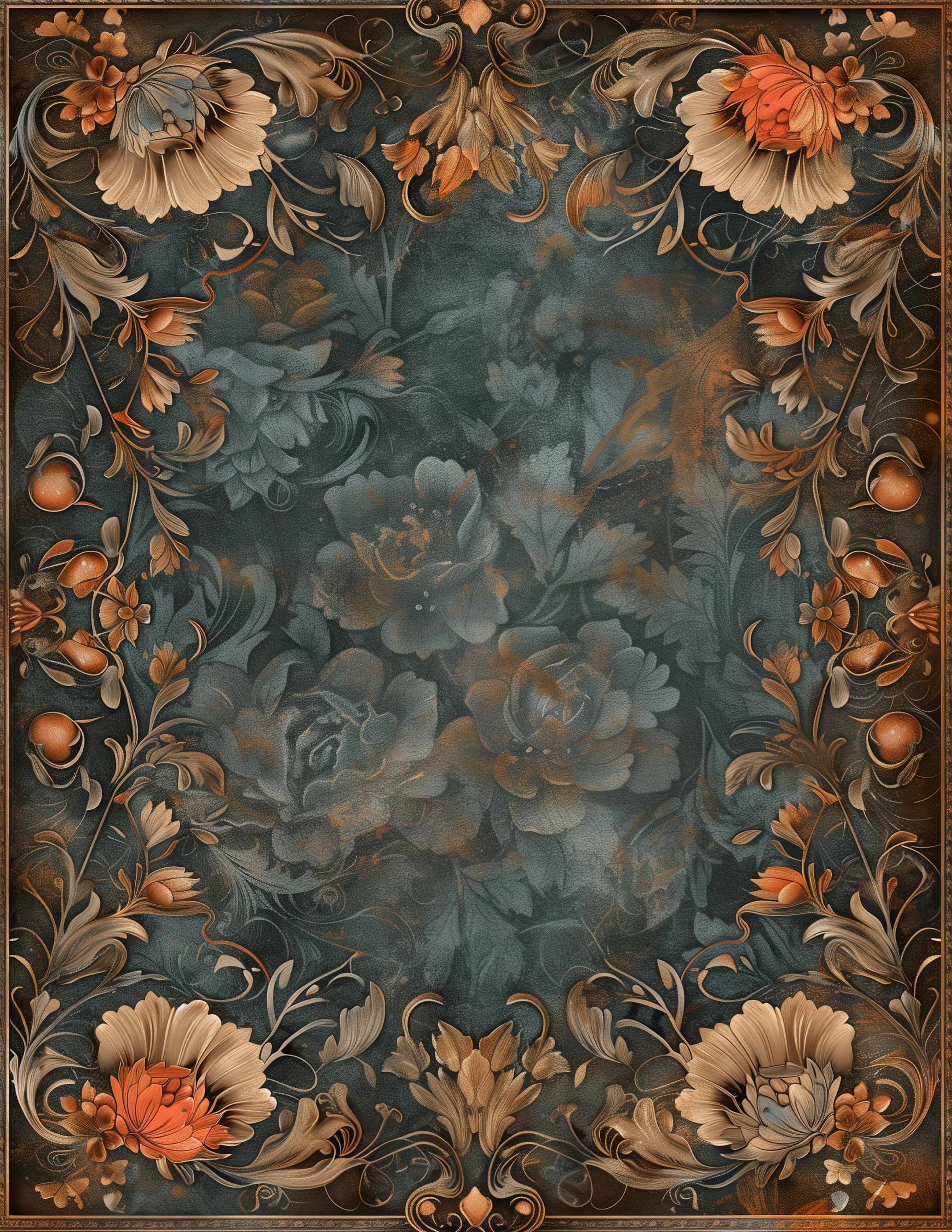 Exotic Flower Lined and Unlined Writing Papers--Instant Download--8 1/2 x 11