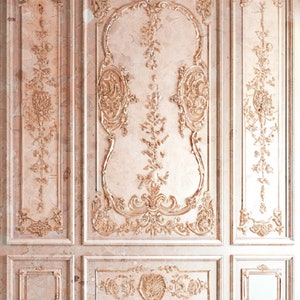 Dollhouse Wallpaper, Carved Marble Panel in Five Colorways--JPG Files--Instant Download