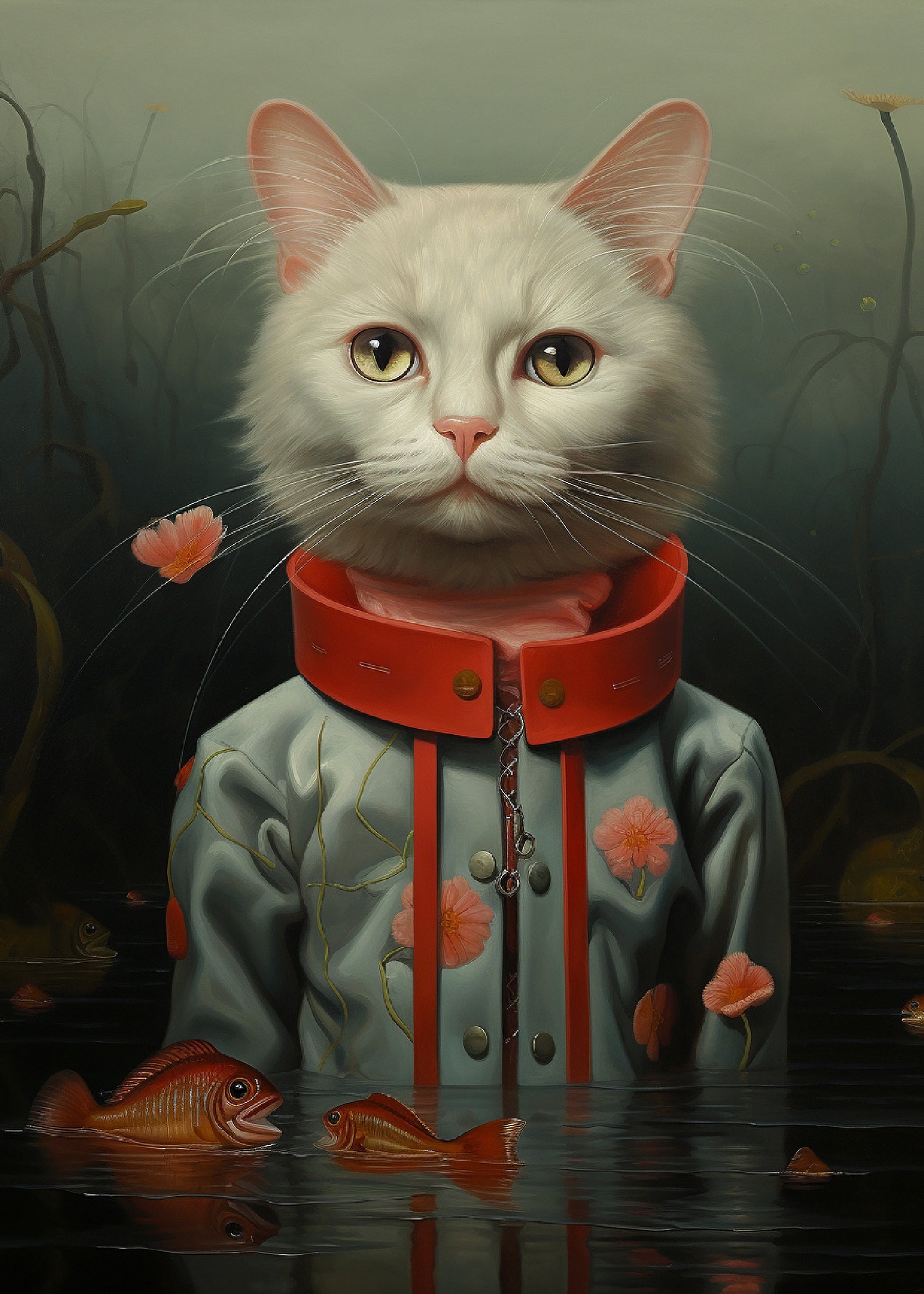 Image showcasing Five Charming Cat Greeting Card Art--5 X 7 - Etsy