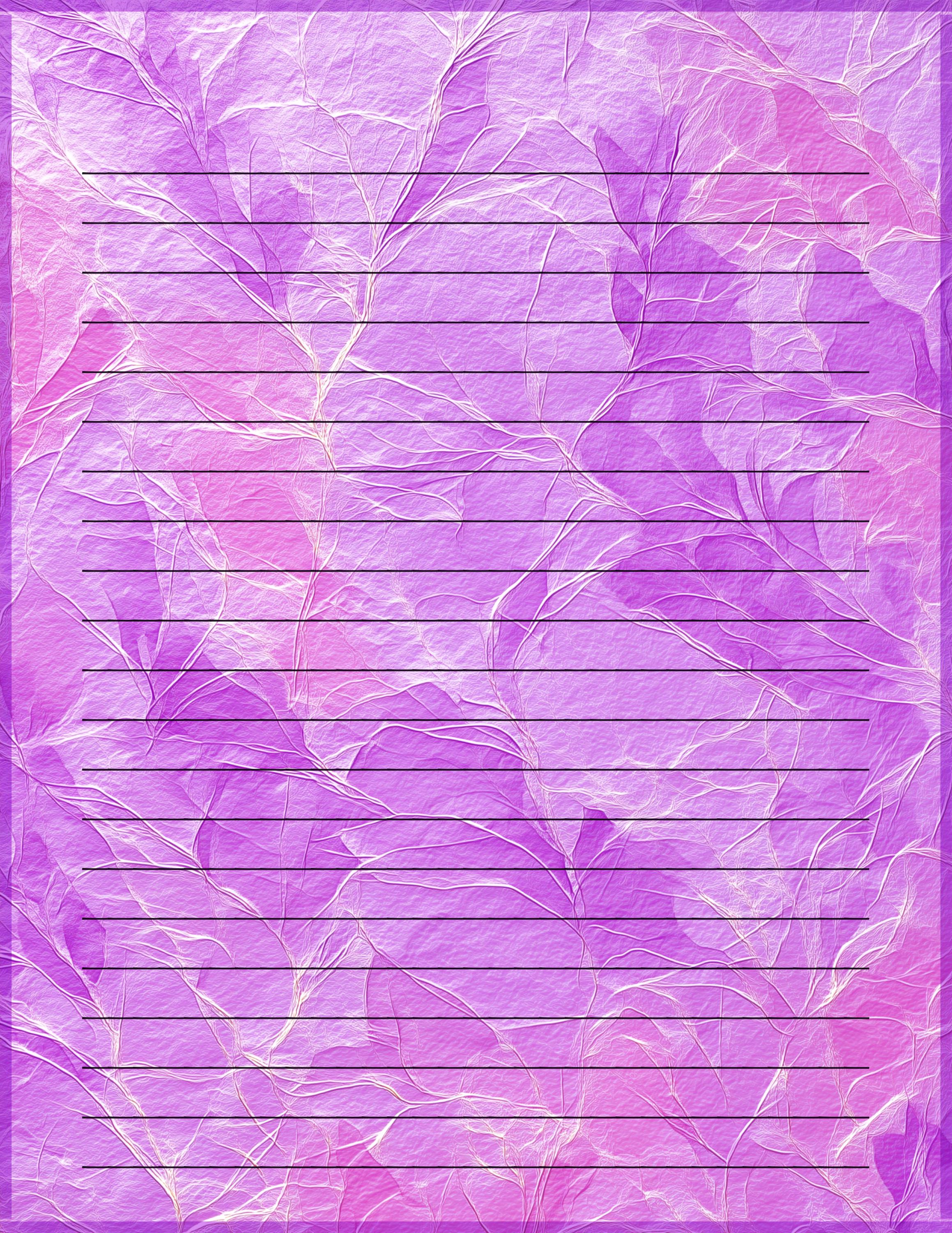 Pale Violet Lined and Unlined Writing Papers--instant Download--8 1/2 X ...