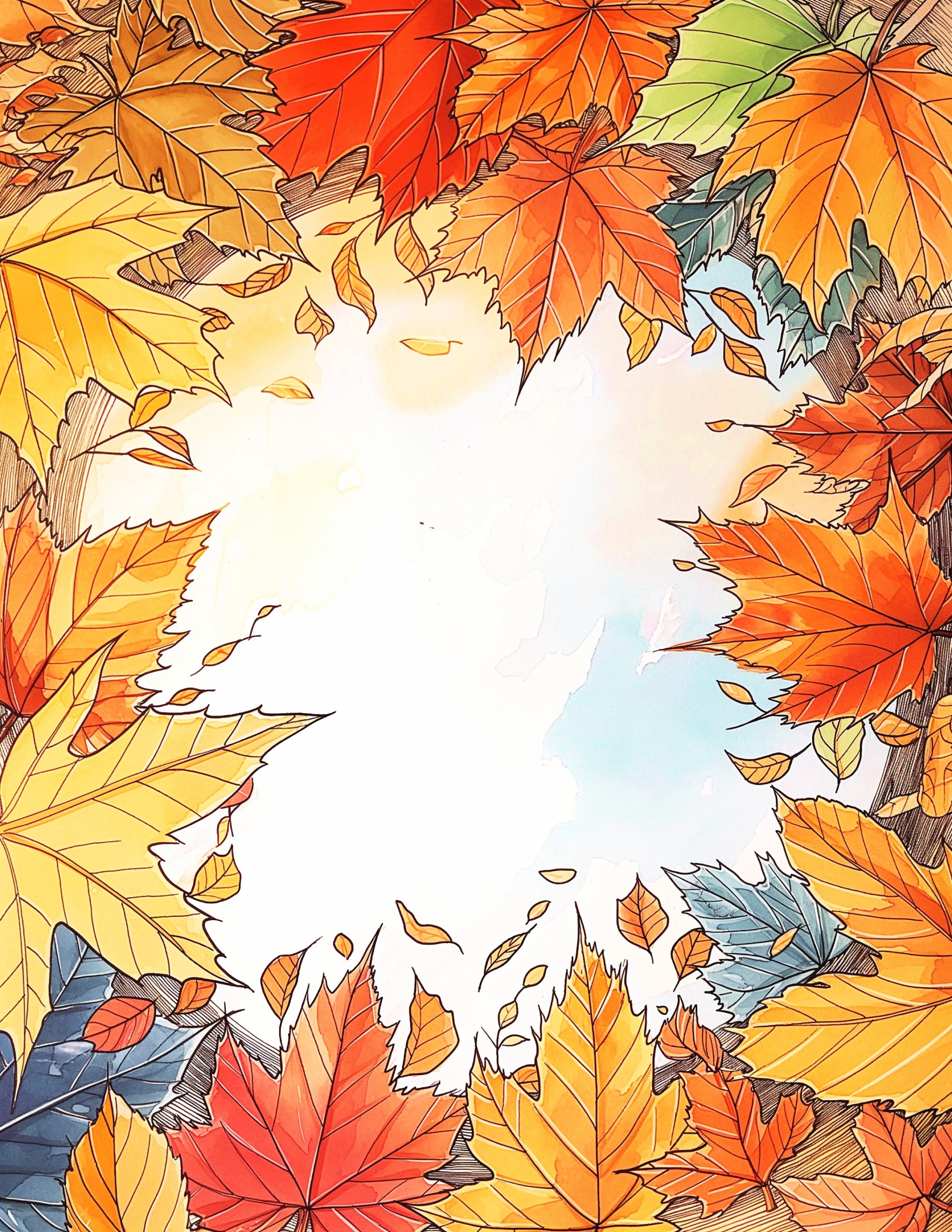 Five Autumn Sun Background/writing Digital Papers Instant Download - Etsy