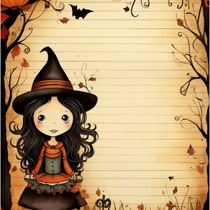 Feuilles de journalisation/papeterie/scrapbooking décalées Halloween papiers numériques téléchargement immédiat
