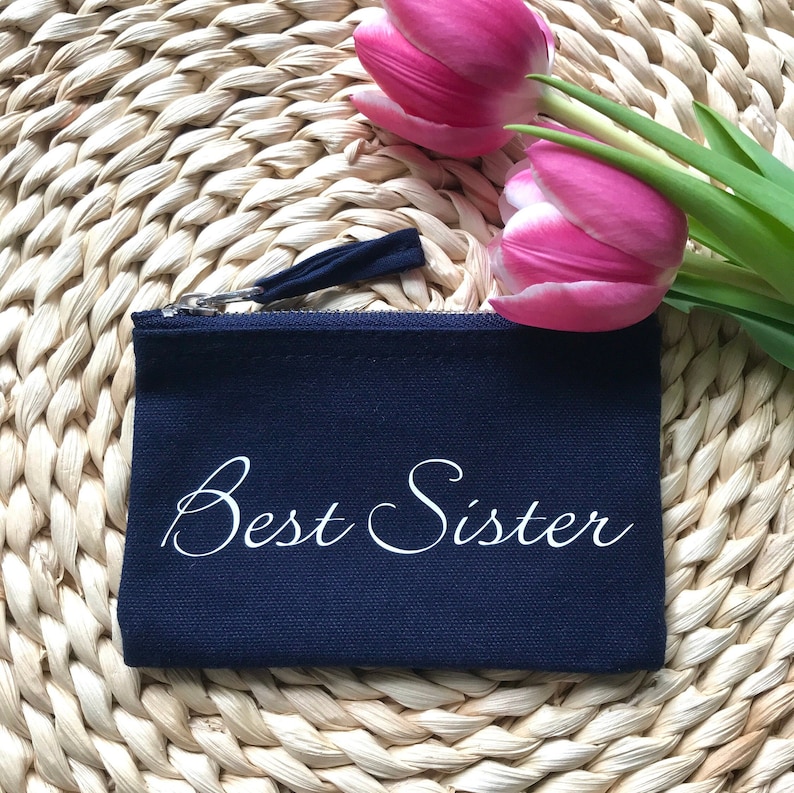 Kosmetiktasche „Best Aunt Ever“ – Geschenk Für Tante, 25x19 Cm, Baumwoll-Leinen