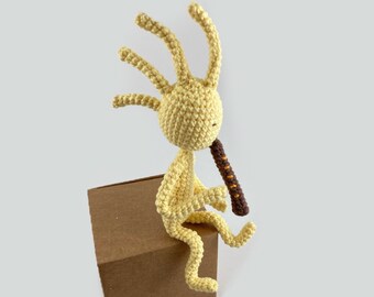 Crochet Kokopelli for sale - Amigurumi Kokopelli - Handmade eco kokopelli -  Native kokopelli American Art - Stuffed kokopelli -Unique decor