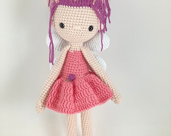 Fairy Amigurumi, Sprite, Pixie, Fay, Finished Amigurumi, Knitted Doll, Magic Girl, Baby Plush Doll, Handmade Baby Toy, Crochet Doll