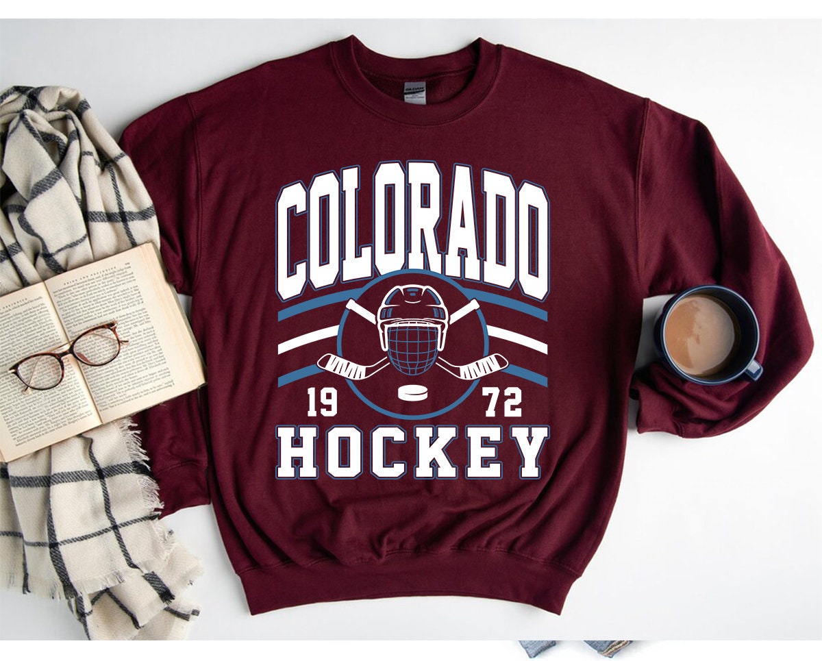 Retro Colorado Avalanche Ice Hockey Sweatshirt T Shirt