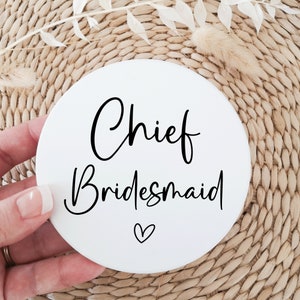 Bride Ceramic Coasters for Bridal Party, Bridesmaid Gifts, Wedding Shower Placename, Wedding Party Gifts GAL02