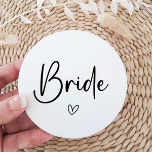 Bride Ceramic Coasters for Bridal Party, Bridesmaid Gifts, Wedding Shower Placename, Wedding Party Gifts GAL02