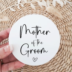 Mother of the Groom Ceramic Coasters for Bridal Party, Bridesmaid Gifts, Wedding Shower Placename, Wedding Party Gifts GAL02