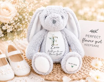 Flower Girl Gift, Personalised Flower Girl Teddy, Page Boy Gift, Wedding Gift, Flower Girl Proposal Gift, Will You Be My Flower Girl? NM08