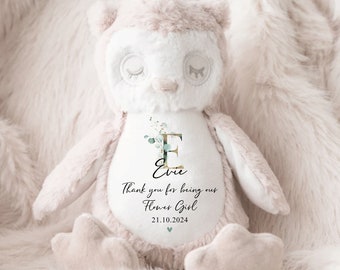 Flower Girl Gift, Personalised Flower Girl Teddy, Page Boy Gift, Wedding Gift, Thank you for being our Flower Girl NM08