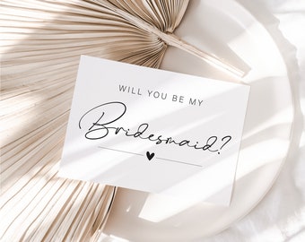 Will You Be My Bridesmaid, Maid of Honour, Chief Bridesmaid, Flower Girl, With Envelopes Don1