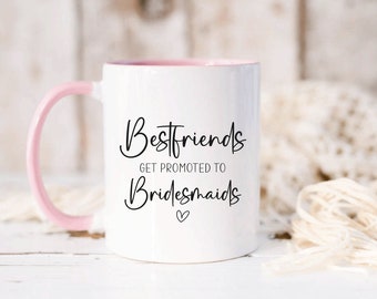 Bridesmaid Proposal Mug, Personalized Bridal Party Gift, Custom Message Coffee Mug, Maid of Honour Gift, Wedding Party Gift