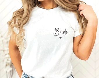 Bride T-Shirt for Newlywed, Hen Party T-Shirts, Bridal Shower Tops, Wedding Gifts, New Mrs Top, Hen Do Bride Tribe GAL