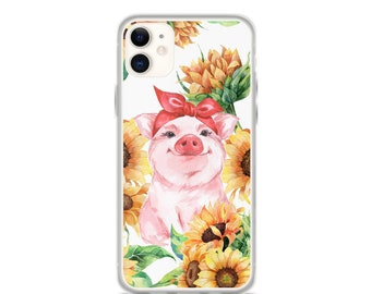 3D Raincoat Piggy Phone Case For iPhone 11 12 Mini Pro Max X XR XS 8 7 Plus SE Soft Silicine Cute Pig Back Cover