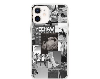 Western Boho Collage Phone Case Black Aesthetic Western Cowgirl Cowboy Country Phone Case iPhone 7 8 11 12 13 Mini Pro Max Case