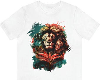Hawaiian Lion Shirt | Lion Shirt| Lion T Shirt | Lion Print Shirt |Men's Lion T Shirt | Women's Lion T Shirt | Lion Tee Shirt