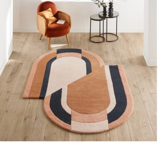 Handmade irregular shape hand tufted oval Rug 100% Woolen rug 2x3 3x5 4x6 5x8 6x9 7x10 8x10 9x12 for living room,home,guest room,bedroom..