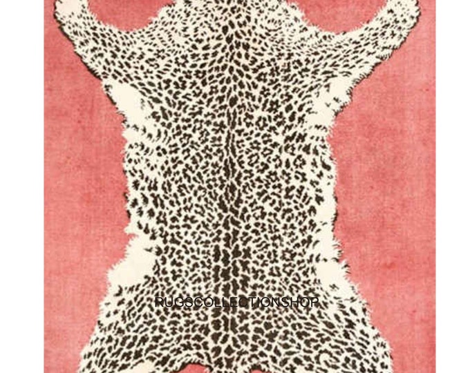 Leopard Area Rug, Animal Print Rug, Green Area Rug Carpet, Hand Tufted Carpet 100% woolen Rug, Outdoor Leopard Rug, Non Slip Rug Mat