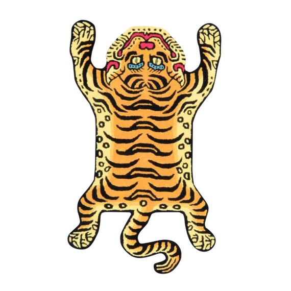 HAND TUFTED CARPET Yellow And Black Carpet Tibetan Tiger Etsy
