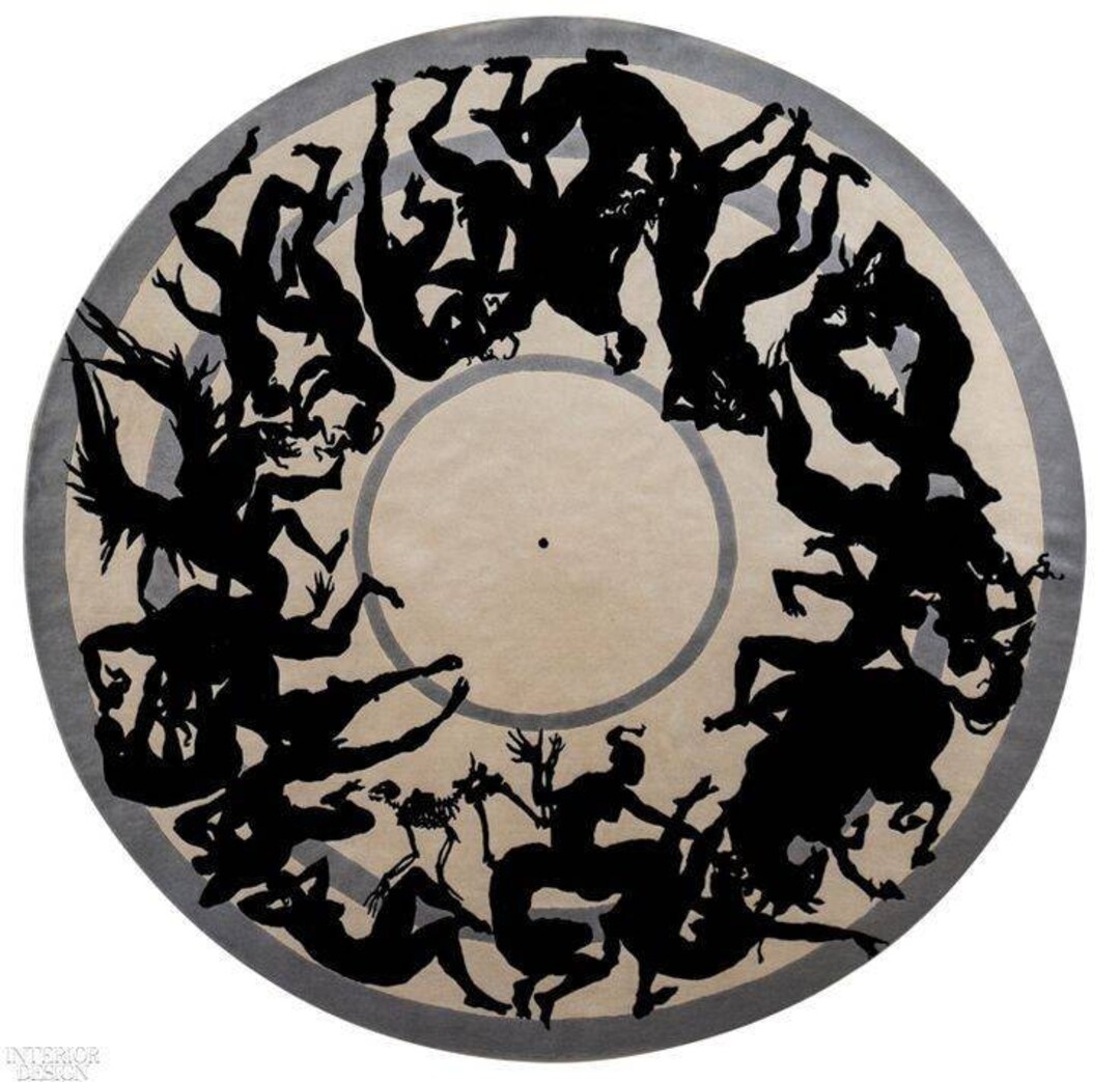 Round Handtufted Wool Area Rug for Home Decorative Living Room