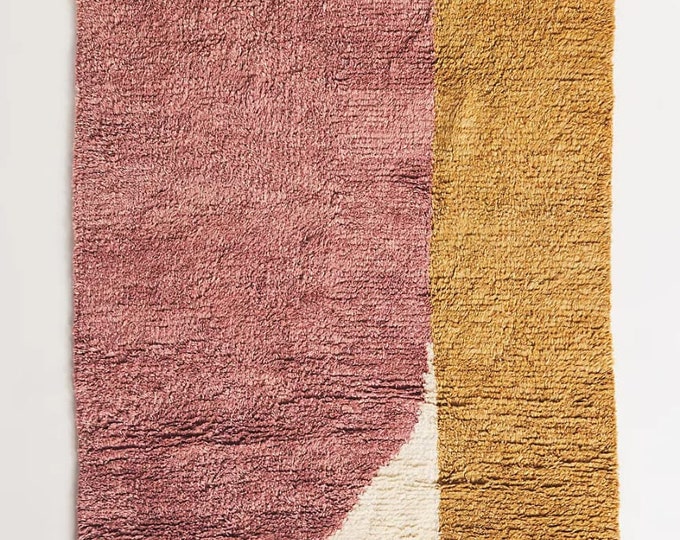 Moroccan rug , Beni Ourain rug , Authentic Handmade Moroccan Rug Soft Wool Rug
