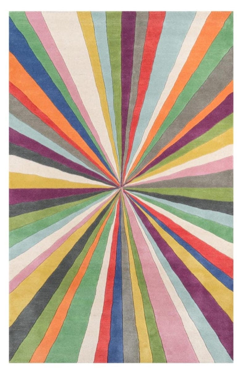 Hand Tufted Multicolor Rug | 8x10 Area Rug | Modern Wool Rug | Vibrant Color Rug | Soft Plush Rug | Boho Colorful Rug for Living Room.