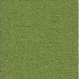 Hand-Tufted Olive Green Wool Rug: Modern Minimalist Texture