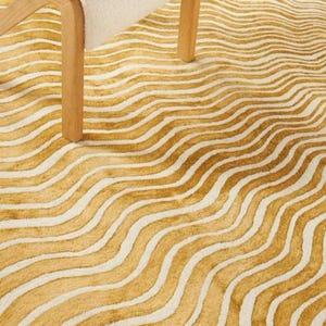 Alfombra de lana tejida a mano / Alfombra con forma de sol / Decoración para sala de estar / Alfombra de 9x12 / Alfombras de lana de Nueva Zelanda para dormitorio / Alfombras para decoración del hogar