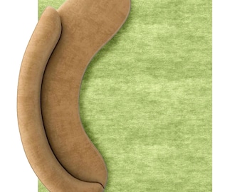 Textured Green Area Rug – Modern Carpet for Living Room, Bedroom or Office | Soft, Stylish & Earthy Floor Decor