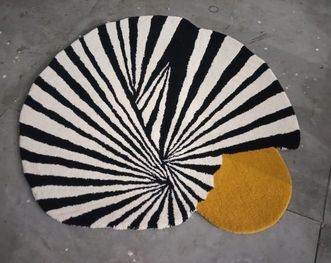 Designer Handmade Hand Tufted Wool Rug Riesco Mid Century Modern Hand Tufted Woolen Carpet High Low Rug 5x8 6x9 7x10 8x10 9X12 All sizes