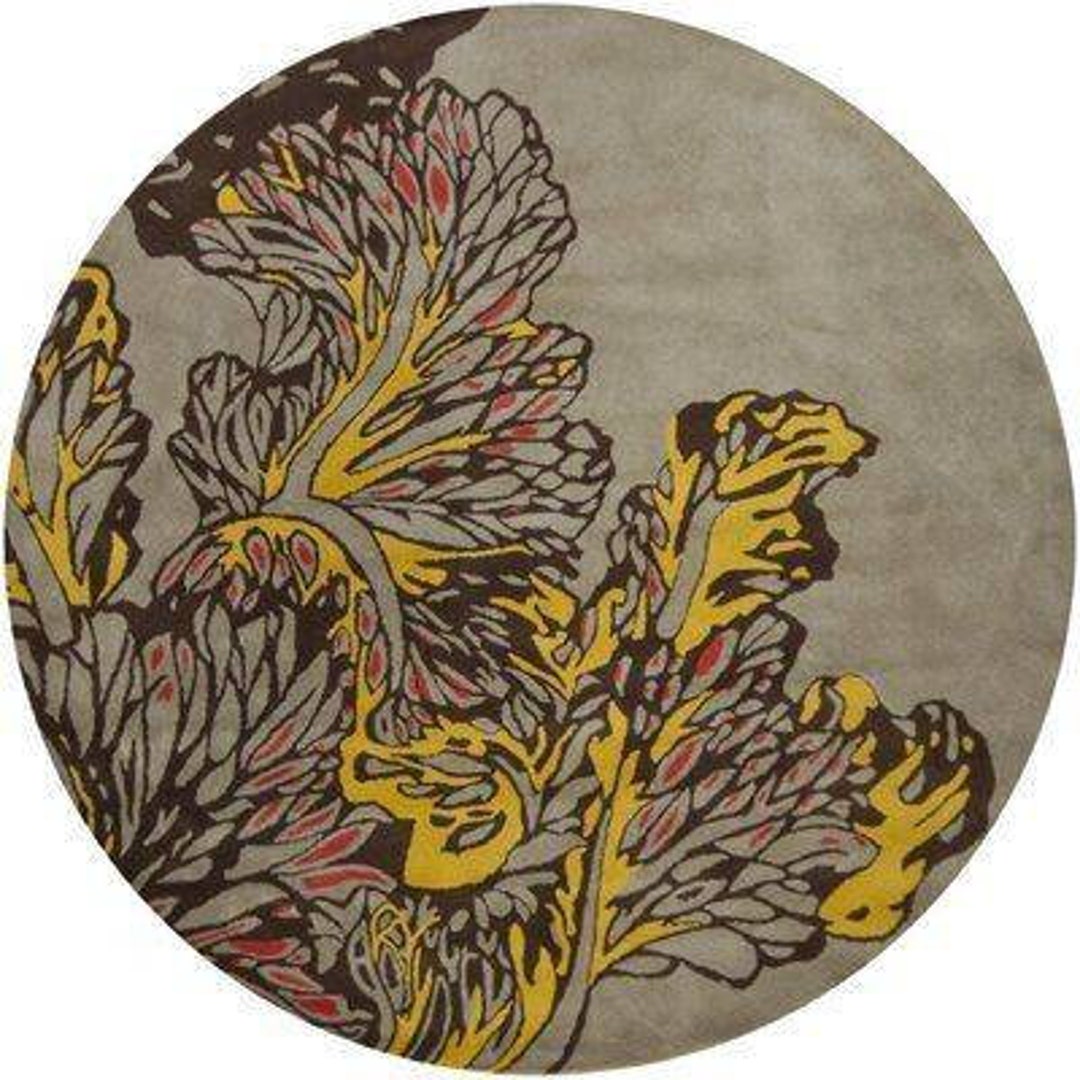 Round Handtufted Wool Area Rug for Home Decorative Living Room