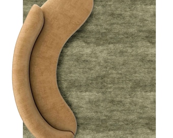 Green Rug/Green Hand Tufted Rug/9x12/8x10/7x10/6x9/5x8/4x6/Custom Sizes Available...
