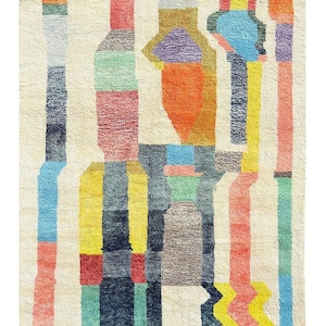 Moroccan rug , Beni Ourain rug , Authentic Handmade Moroccan Rug Soft Wool Rug