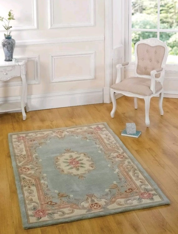 Lotus Aubusson Premium Traditional Hand Tufted Soft Wool Rug Etsy