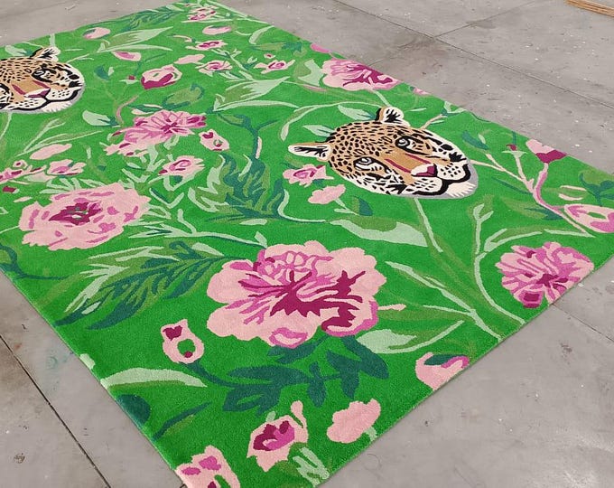 Designer Handmade Hand Tufted Wool Rug Riesco Mid Century Modern Hand Tufted Woolen Carpet High Low Rug 5x8 6x9 7x10 8x10 9X12 All sizes