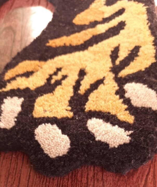 Buy HAND TUFTED CARPET Yellow and Black Carpet Tibetan Tiger Online in