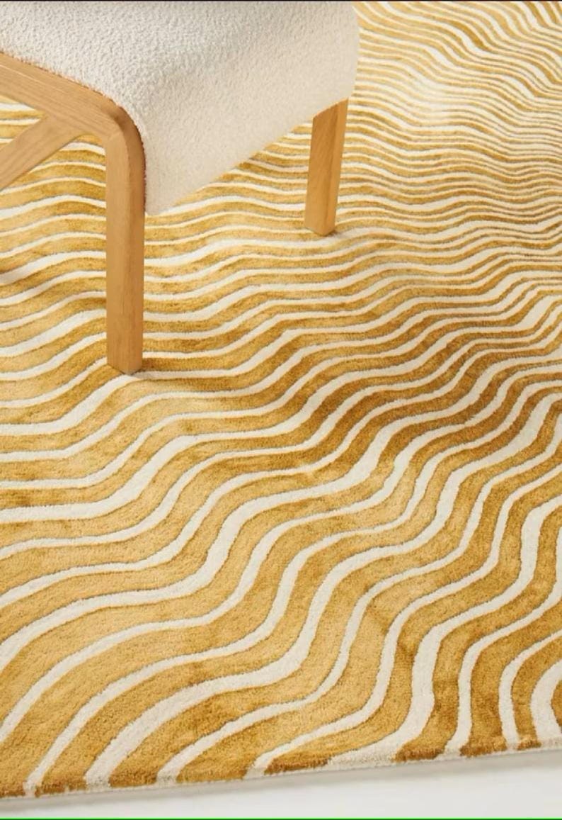Sunshine Rug Hand Tufted Wool Rug | Sun Shaped Rug | Living Room Decor | 9x12 Area ...