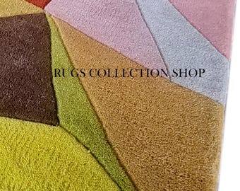 Hand Tufted Wool Rug: Mid Century Modern Riesco Design