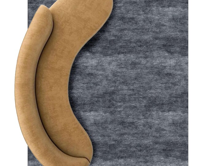 Gray Textured Area Rug – Modern Neutral Carpet for Living Room, Bedroom or Office | Soft Mottled Floor Deco