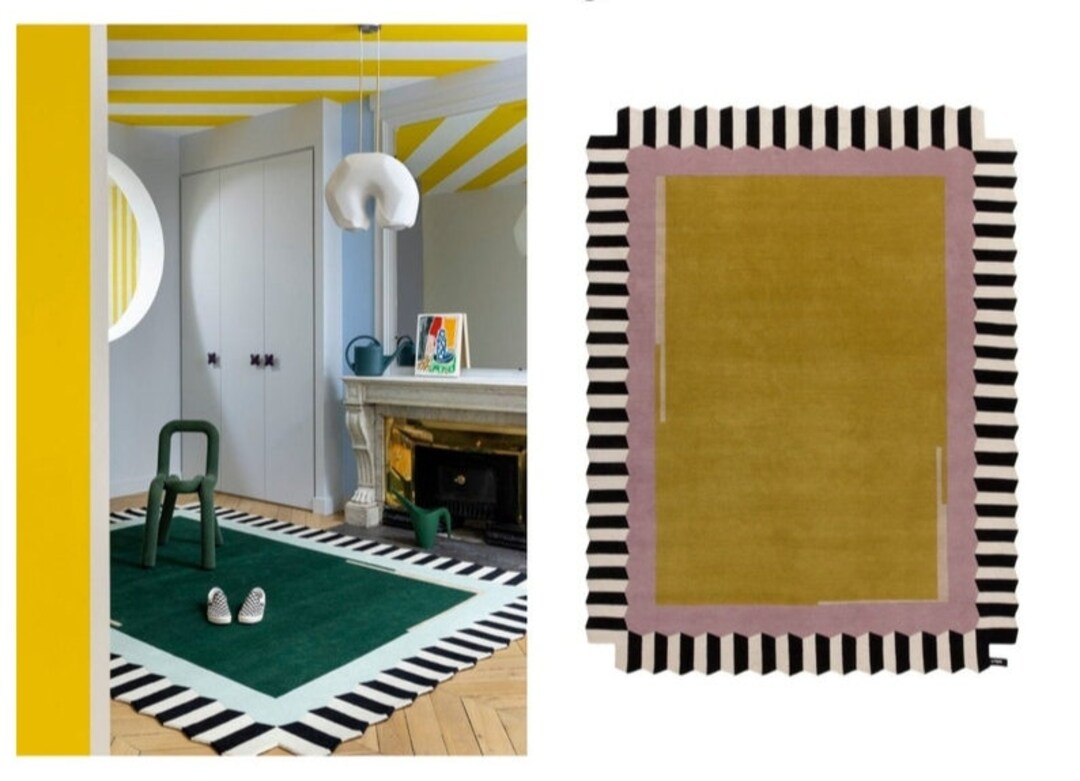 3D Border Line Designer Hand Tufted Area Rugs Hand Tuft Rug - Etsy