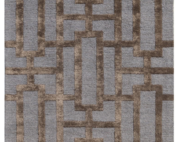 Viscose Rug for Living Room, Bedroom, Art Silk Rug Hand Woven Rugs Shimmering Shiny Rug for Indoor, Customization available