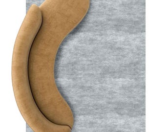 Light Gray Textured Area Rug – Modern Minimalist Carpet for Living Room, Bedroom or Office | Soft Neutral Floor Decor