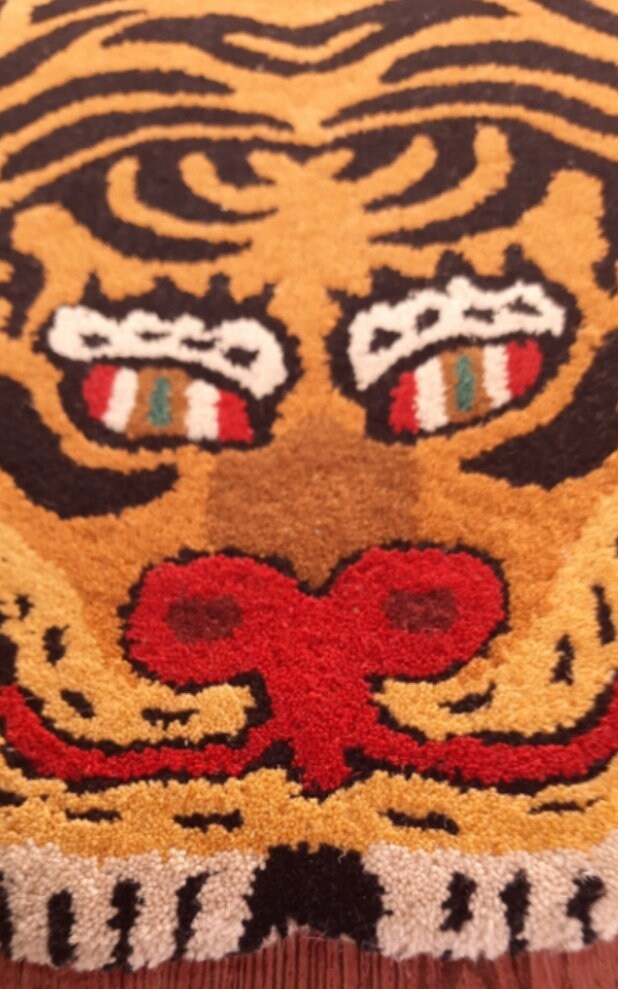 Buy HAND TUFTED CARPET Yellow and Black Carpet Tibetan Tiger Online in