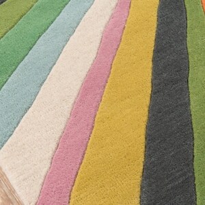 Hand Tufted Multicolor Rug | 8x10 Area Rug | Modern Wool Rug | Vibrant Color Rug | Soft Plush Rug | Boho Colorful Rug for Living Room.