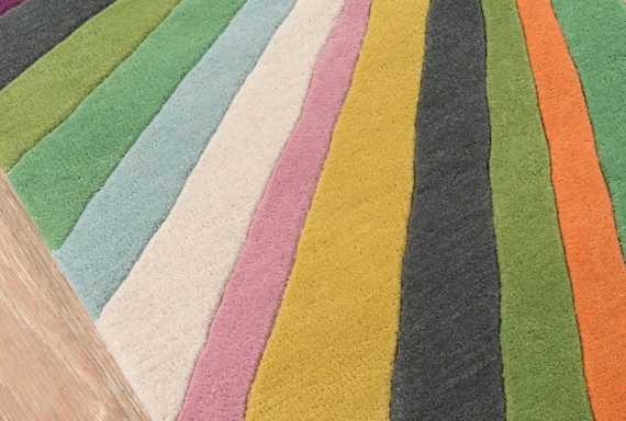Hand Tufted Multicolor Rug | 8x10 Area Rug | Modern Wool Rug | Vibrant Color Rug | Soft Plush Rug | Boho Colorful Rug for Living Room.