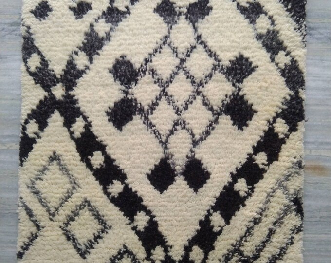 Beni ourain rug, Authentic Moroccan rug, Berber carpet, Genuine Wool rug, Handmade rug, Beni ourain style, Area rug, Tapis berbere, Teppich