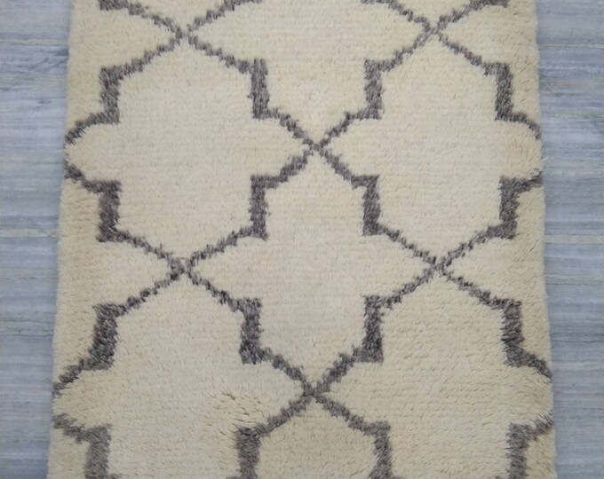 Beni ourain rug, Authentic Moroccan rug, Berber carpet, Genuine Wool rug, Handmade rug, Beni ourain style, Area rug, Tapis berbere, Teppich